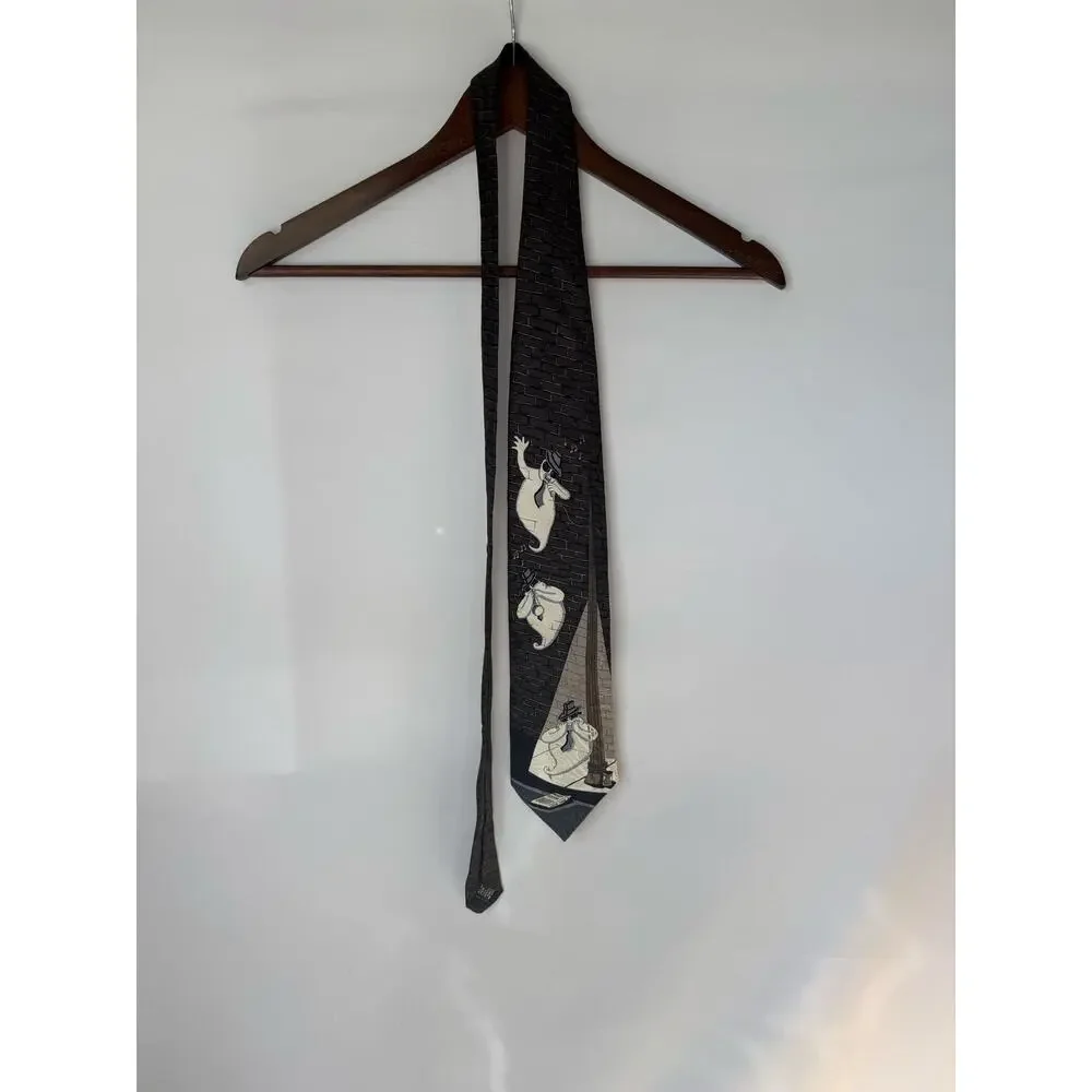 Vintage 1996 Hallmark Halloween Tie Ghost Blues Band Novelty Necktie 90s Retro